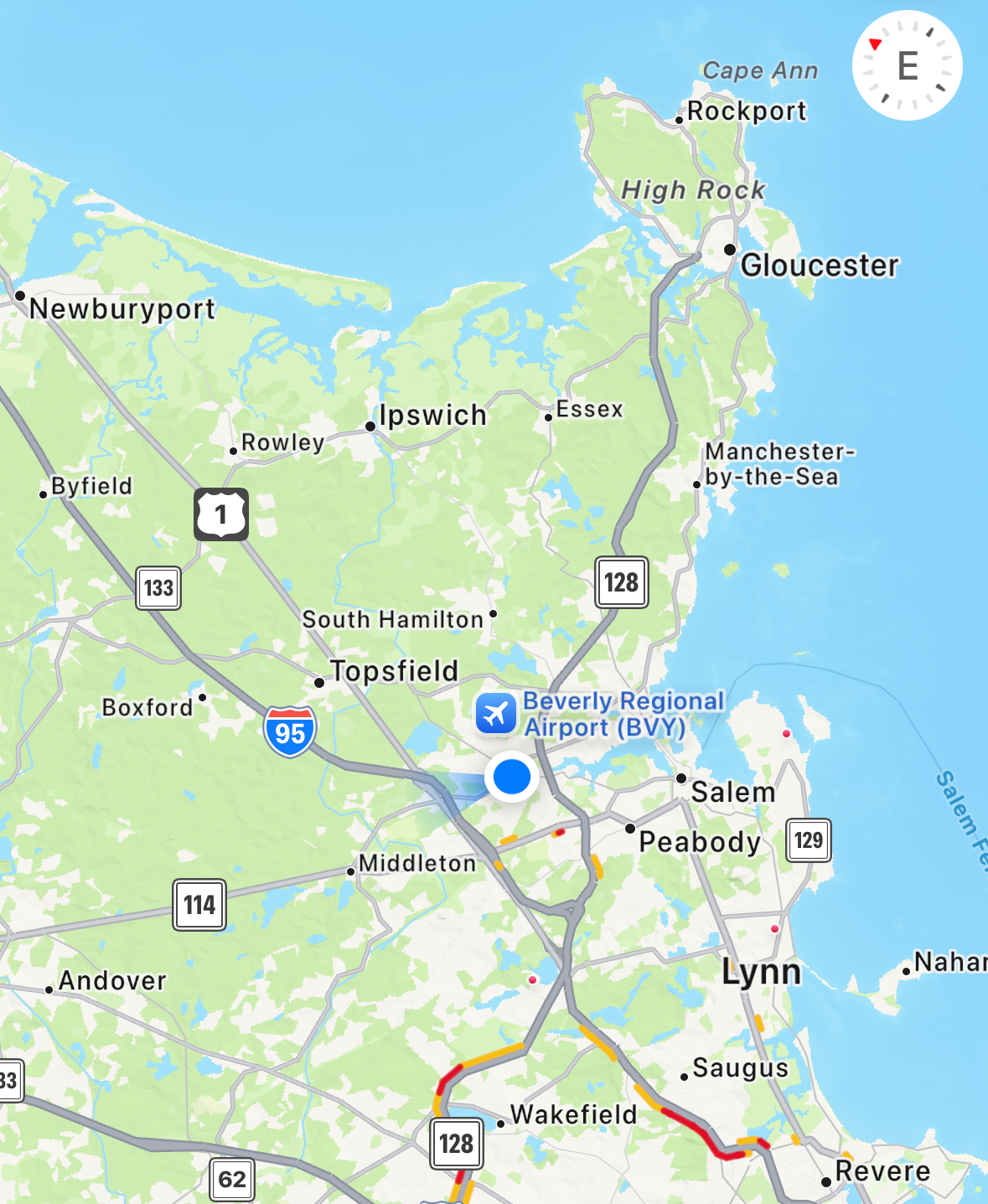 North Shore Massachusetts service area map